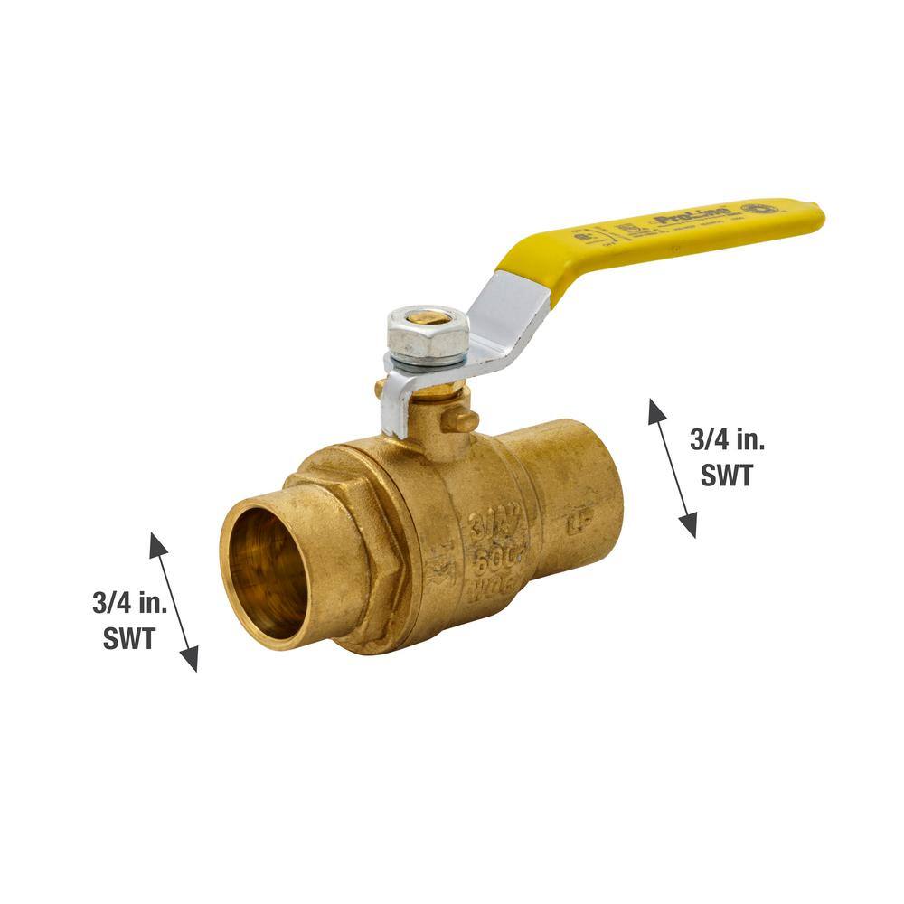 ProLine Series 34 in. x 34 in. Brass Sweat x Sweat Full Port Ball Valve 107-854HN