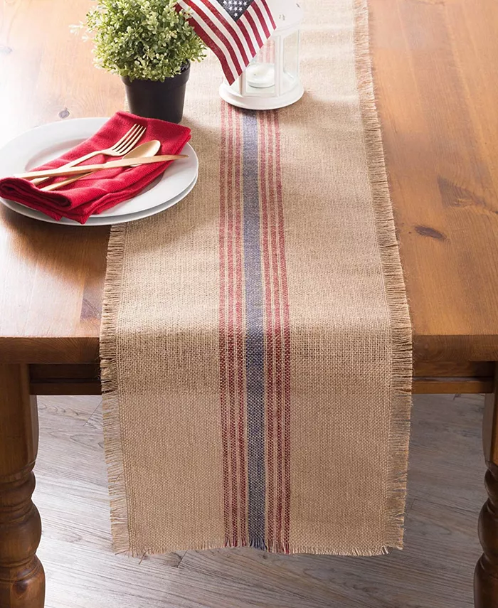 Design Imports Burlap Table Runner 14 x 108