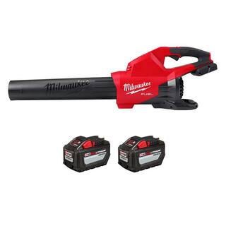 MW M18 FUEL Dual Battery 145 MPH 600 CFM 18V Lith-Ion Brushless Cordless Handheld Blower w Two 12Ah High Output Batteries 2824-20-48-11-1812-48-11-1812