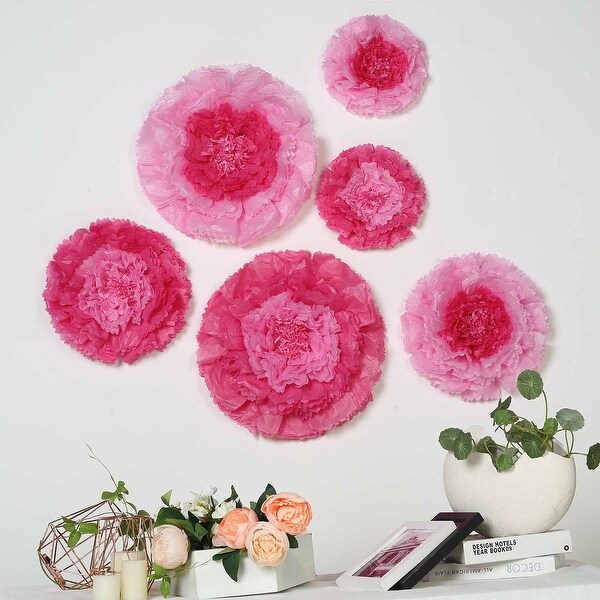 6Pcs Large Carnation Paper Flowers