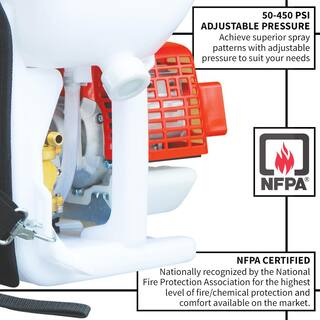 Tomahawk Power 5 Gal. Gas Power Backpack Sprayer with Fogging Attachment for Pesticide Disinfectant and Fertilizer TPS25 + CG