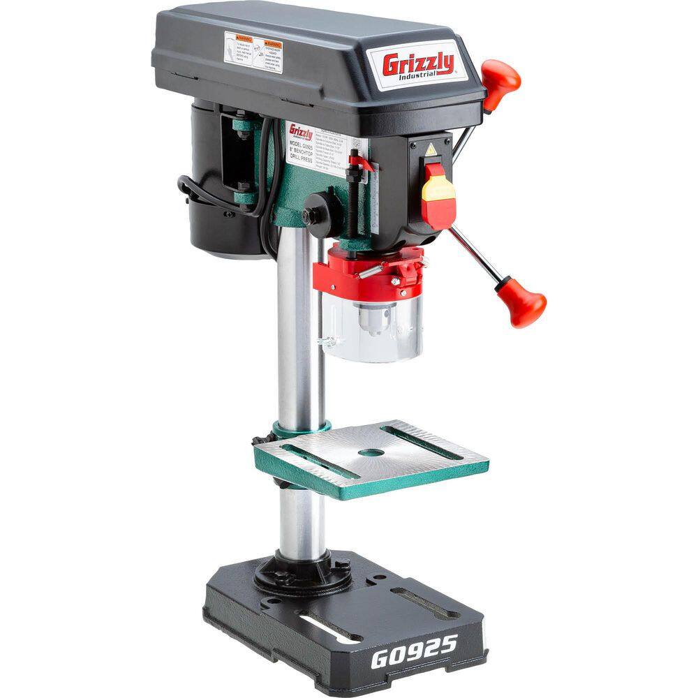 Grizzly Industrial 8 in. 5 Speed Benchtop Drill Press with 116 in.-112 in. Chuck G0925