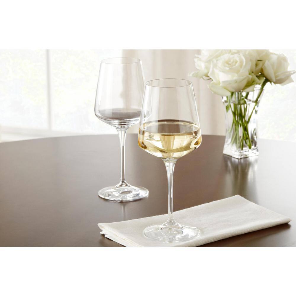 Home Decorators Collection Genoa 15.5 oz. Lead-Free Crystal White Wine Glasses (Set of 4) 253250