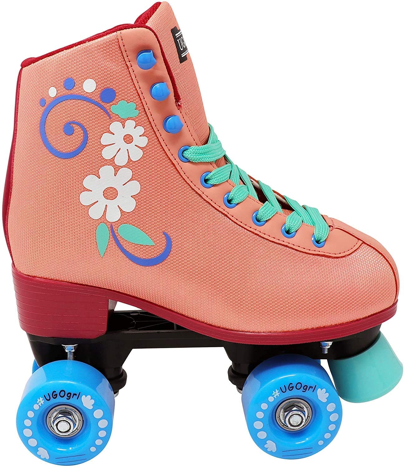 Lenexa uGOgrl Roller Skates for Girls - Kids Quad Roller Skate - Indoor， Outdoor， Derby Children's Skate - Rollerskates Made for Kids - Great Youth Skate for Beginners