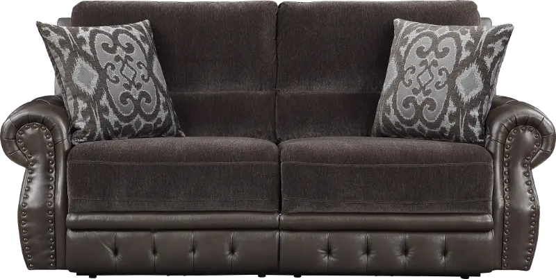 Spirit Chocolate Brown Power Reclining Sofa