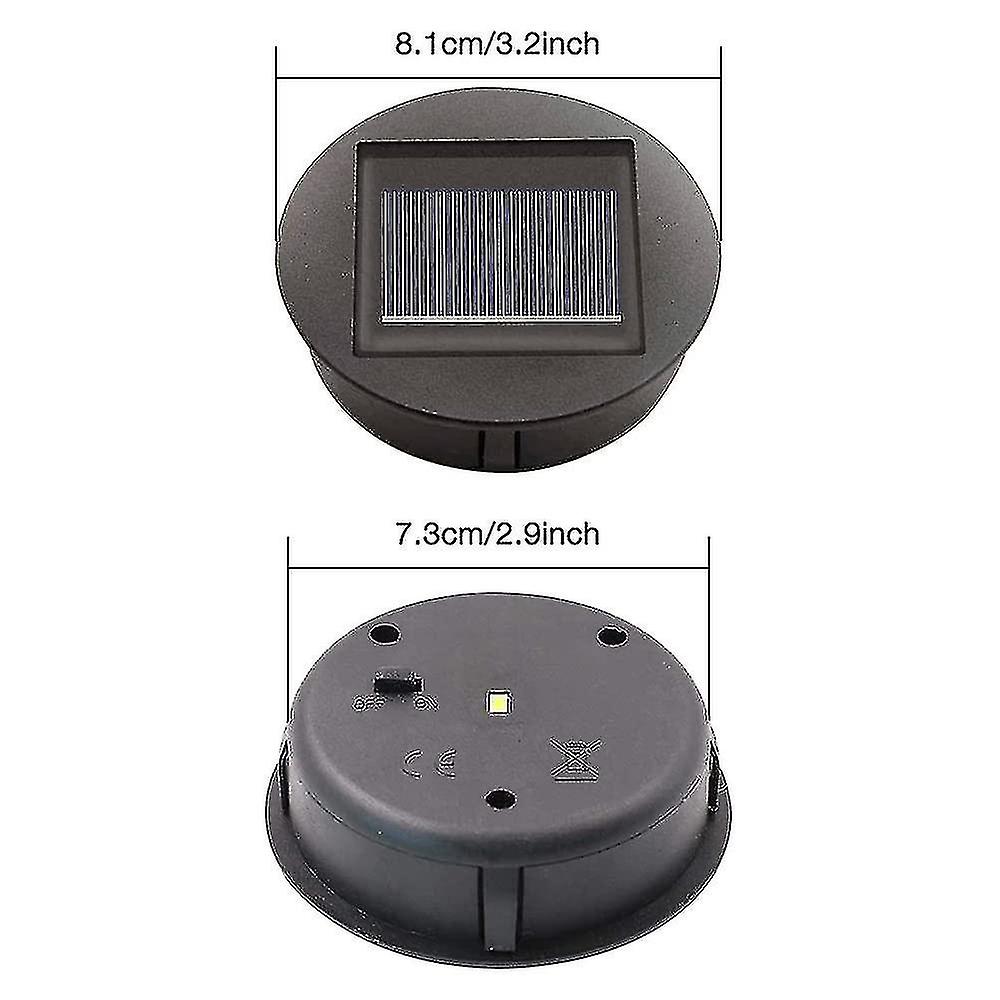 4 Pieces Replacement Solar Lights With Led Bulbs， Solar Top Lights Replacement， Led Solar