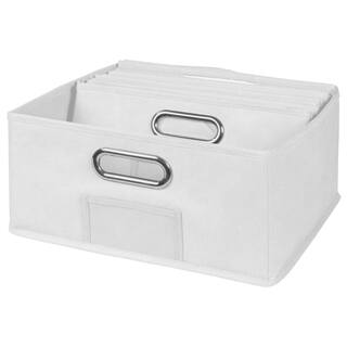 NICHE 6 in. H x 12 in. W x 12 in. D White Fabric Cube Storage Bin 6-Pack HDCHTOTE066PKWH