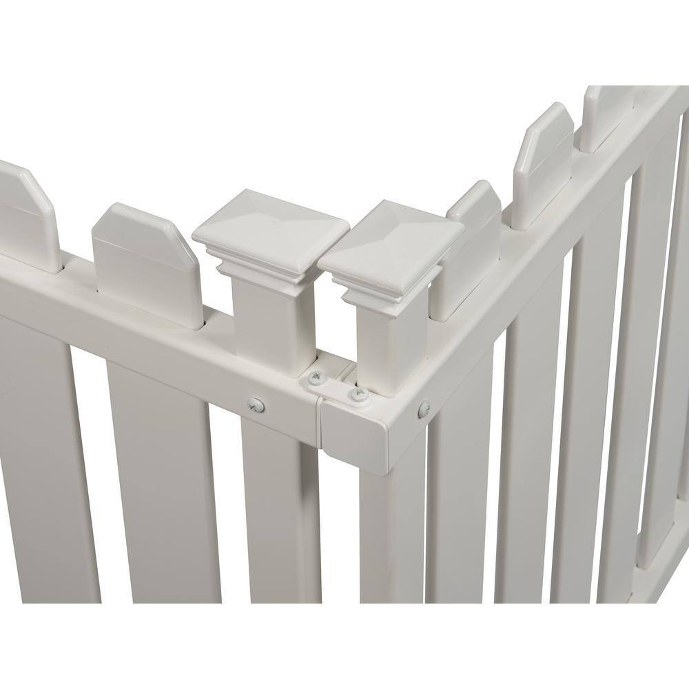 Zippity Outdoor Products Bella Puppy and Garden 2.5 ft. x 3.4 ft. White Vinyl Fence Kit 2-Pack ZP19064