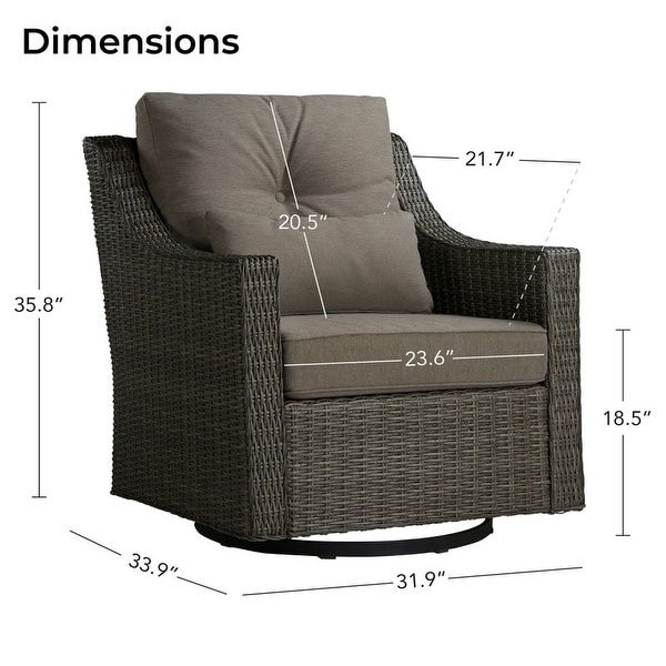 Murphy Outdoor Wicker Patio Furniture Swivel Glider Chair