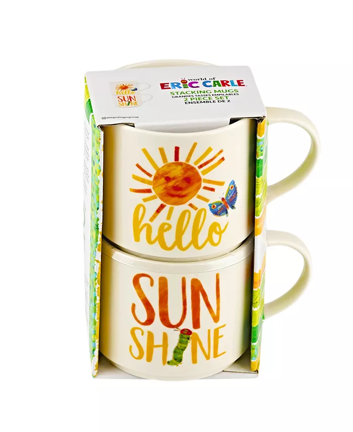 Godinger The World Of Eric Carle The Very Hungry Caterpillar Hello Sunshine Stack Mug Set of 2