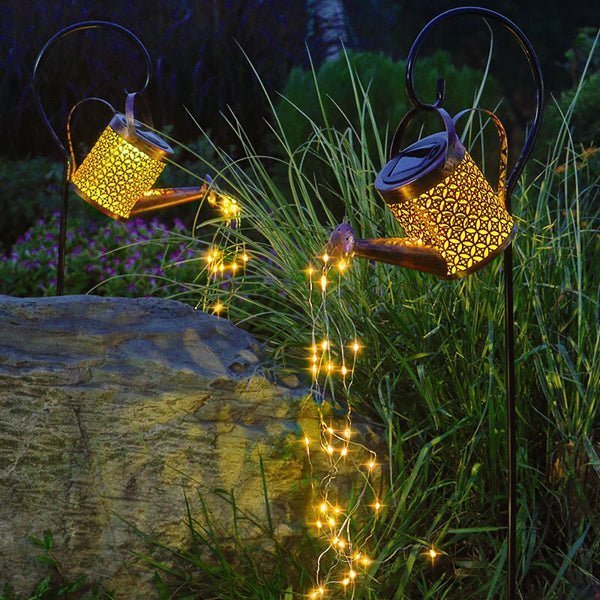 🔥SUMMER HOT SALE - 49% OFF🔥Solar Waterfall Lights Outdoor Garden Decor Yard Romantic Atmosphere