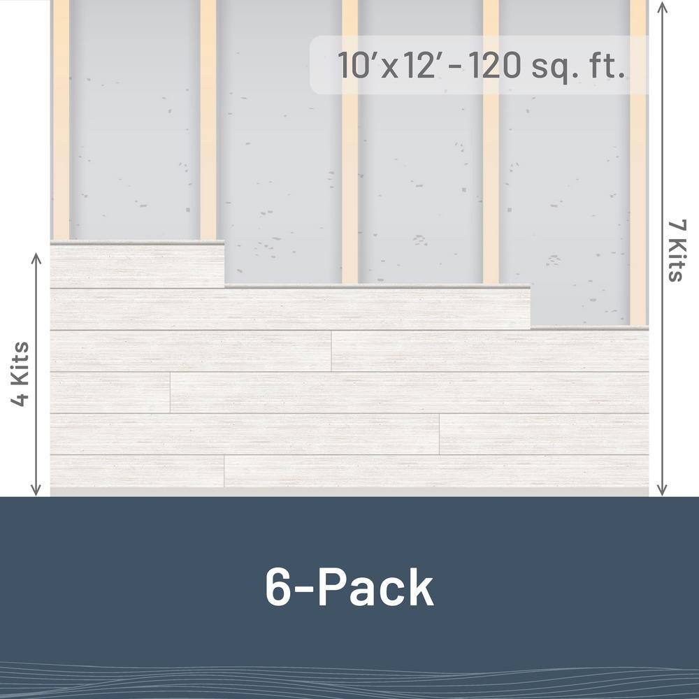 UFP-Edge 1 in. x 6 in. x 8 ft. Barn Wood Gray Shiplap Pine Board (6-Pack) 251201