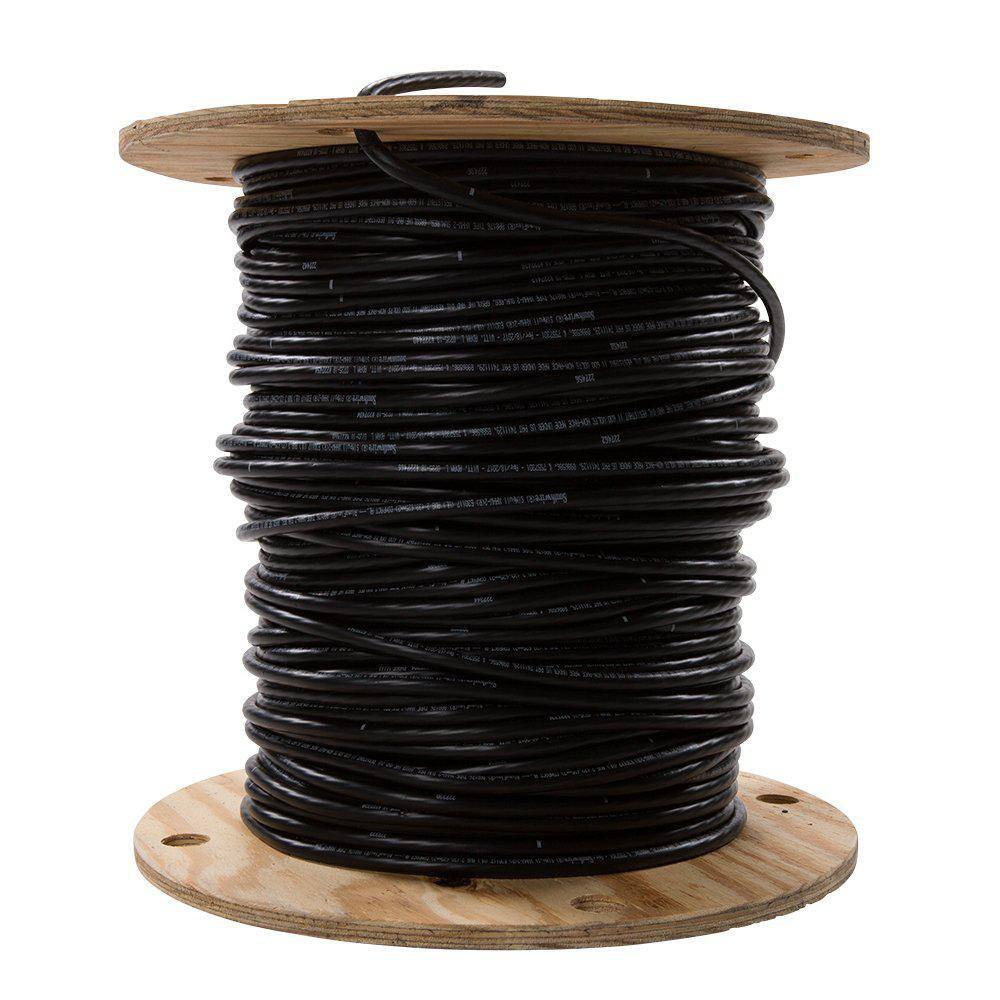 Southwire 500 ft. 2 Black Stranded AL XHHW Wire 11272207