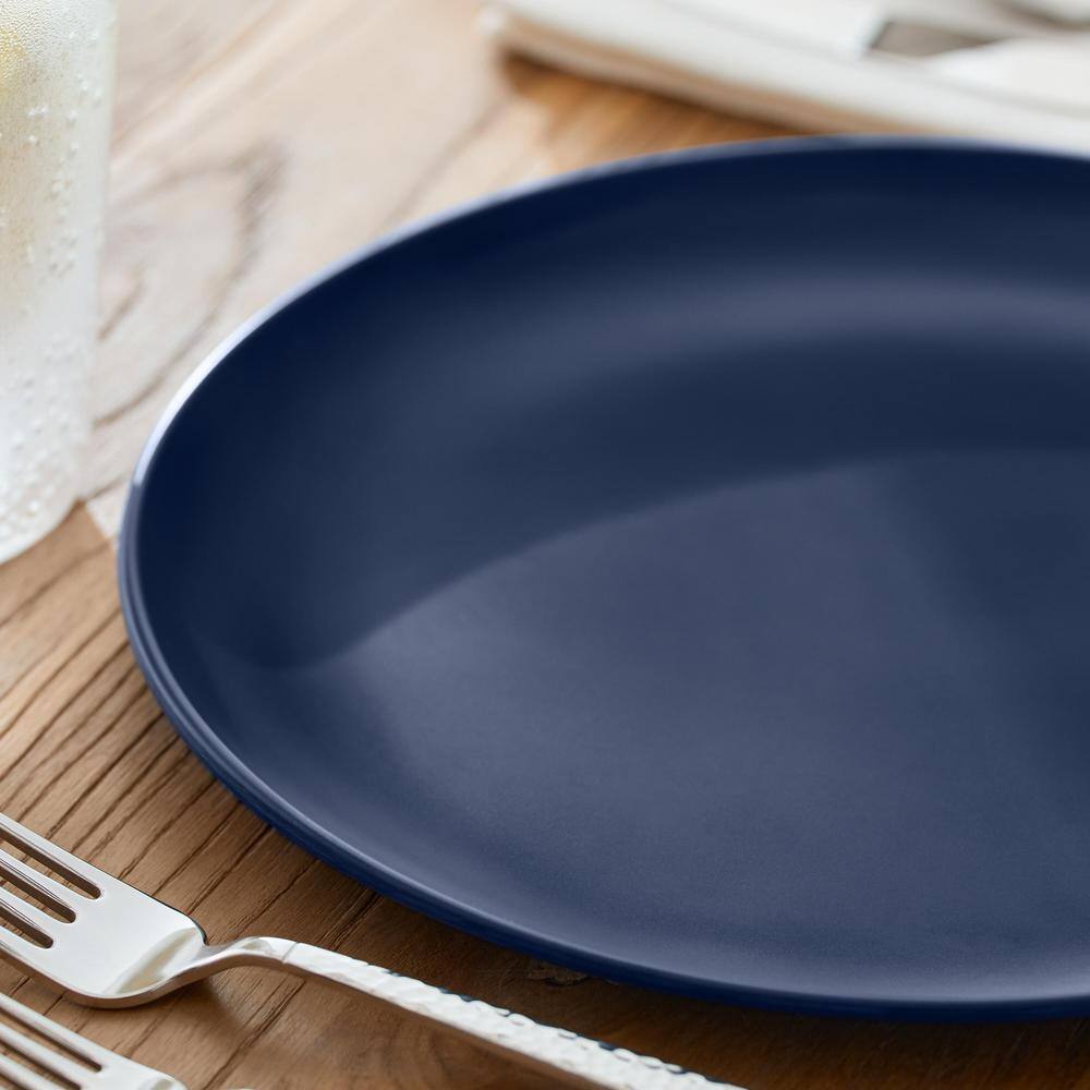 StyleWell Taryn Melamine Dinner Plates in Matte Midnight Blue (Set of 6) AA5481MID