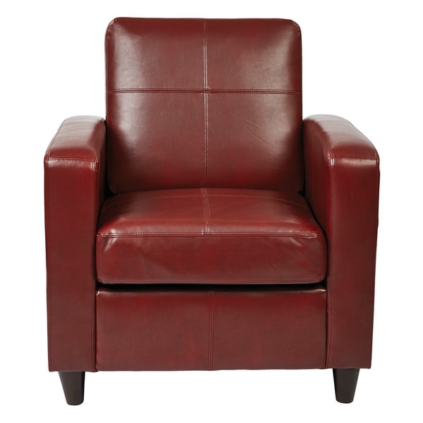 Copper Grove Mandevilla Club Chair in Environmentally Friendly Eco Leather/ Solid Wood Legs