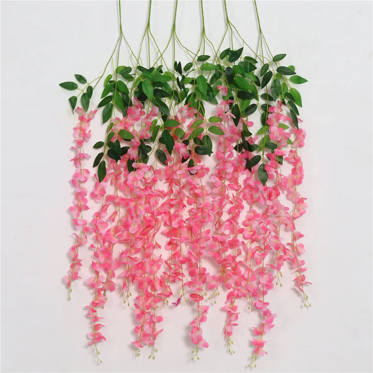 12 Pack Artificial Hanging Flowers Silk Wisterias for Wedding Party Garden Supplies