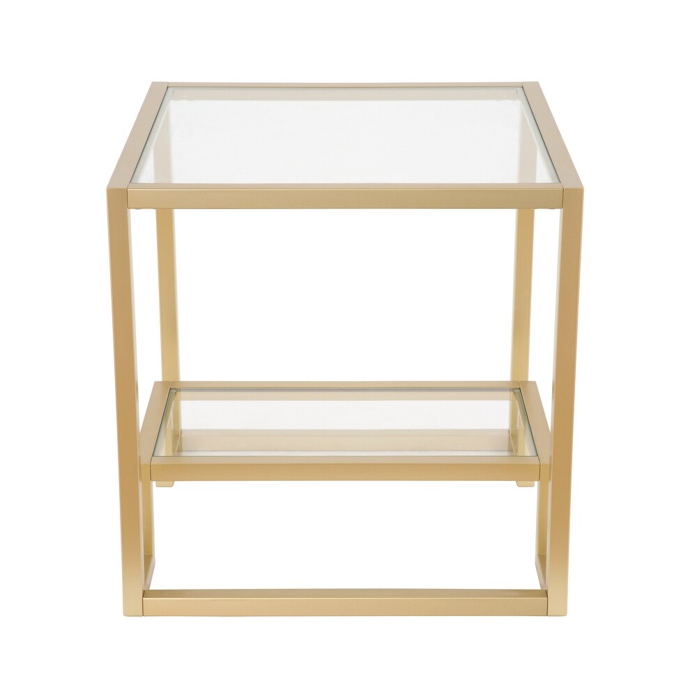 Athena Gold Geometric Luxe Side Table