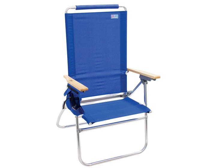 RIO Beach Hi-Boy Tall Back Beach Chair - Blue SC644-46-1