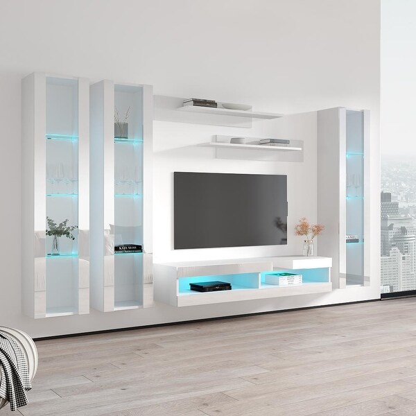 Fly CD2 34TV Wall Mounted Floating Modern Entertainment Center