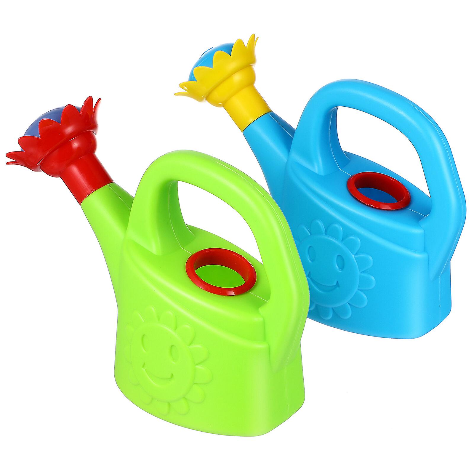 Toyvian 2pcs Plastic Chicken Watering Can Toys Interesting Children Bath Toys Play House Watering Can Toys Early Educational Toys For Home School (ran