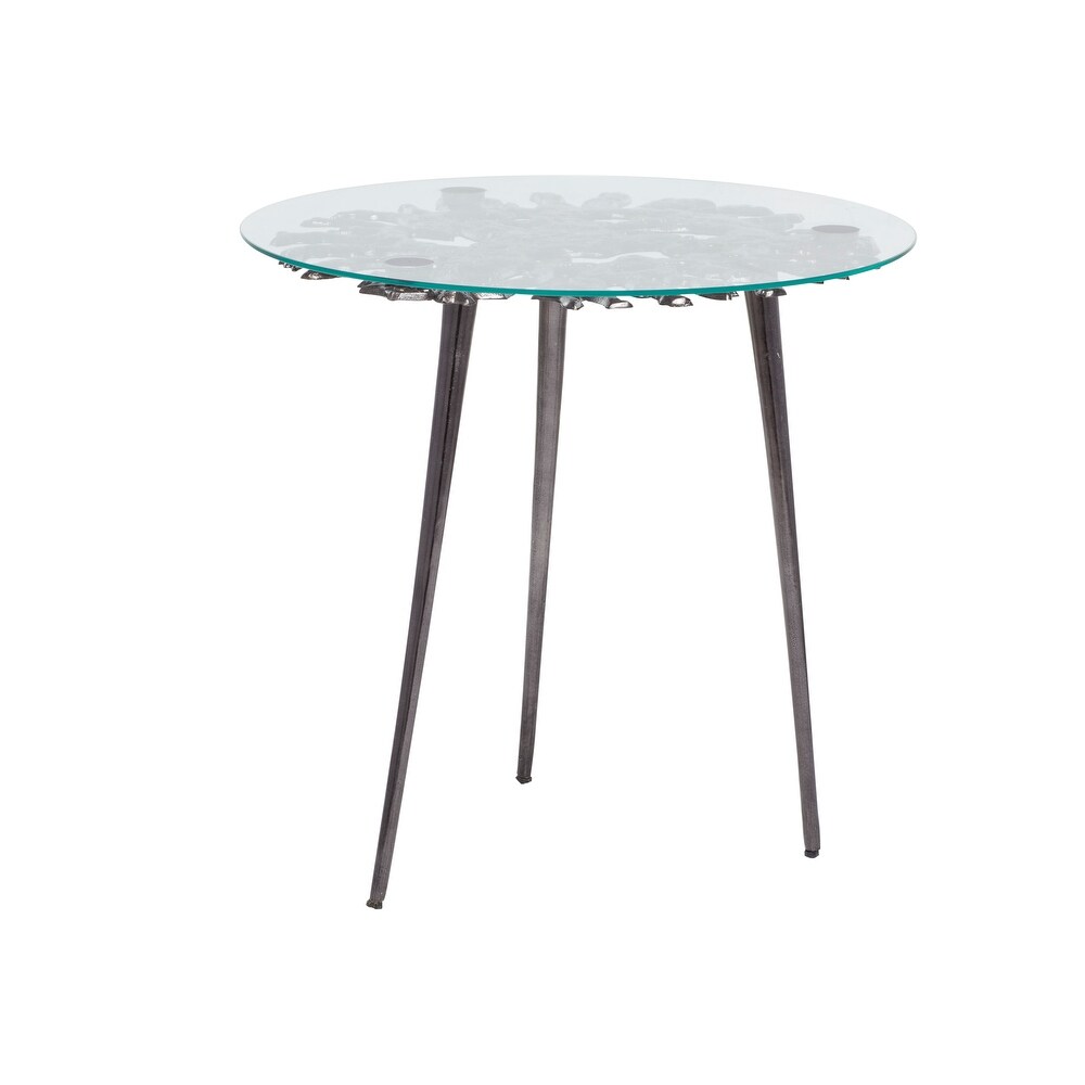 Aluminum Modern Accent Table   22 x 22 x 22