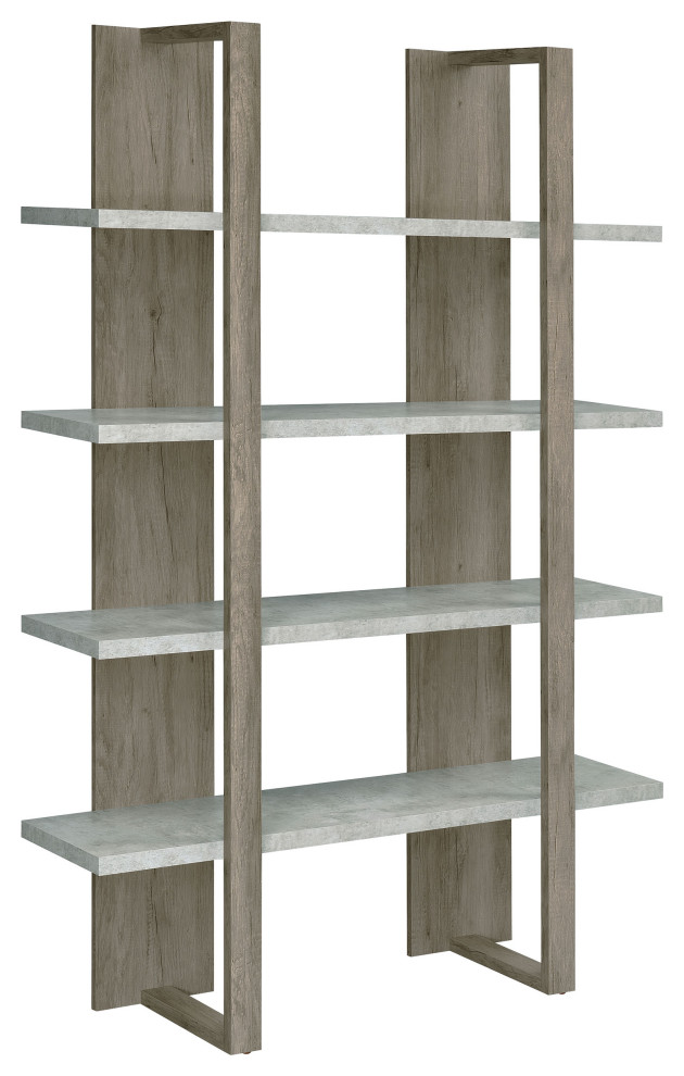 Danbrook Bookcase With 4 Full length Shelves Bookcase Grey   Modern   Bookcases   by Modon  Houzz