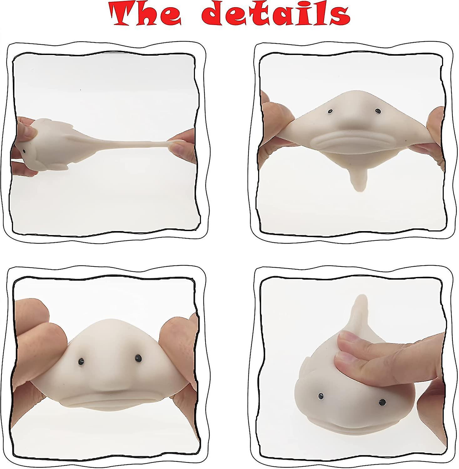 3pcs Blobfish Toys， Squishy Fidget Blob Fish Toy， Cute Animals Funny Stress Relief Toys Gifts For Kids Adults Anxiety Relief