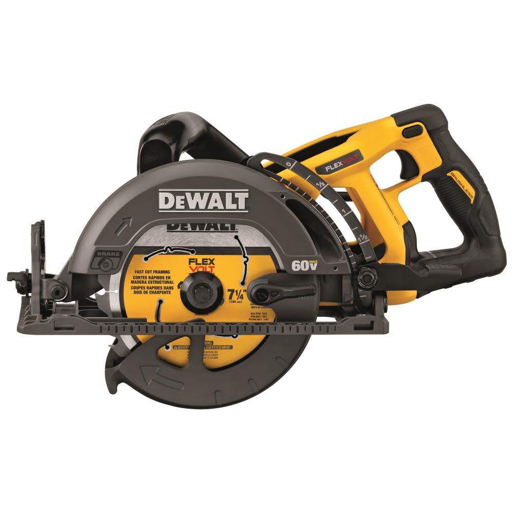 DW FLEXVOLT 60V MAX* 7-1/4 Worm Drive Style Saw (Bare) DCS577B from DW