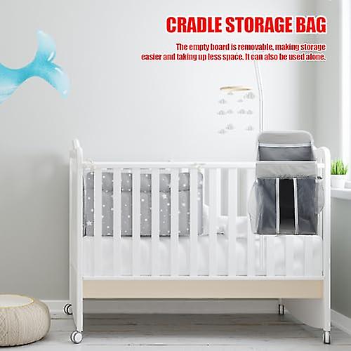 Bassinet Diaper Organizer， Crib Storage Bag - Kids Bedside Organizer | With Hooks And Straps Under B