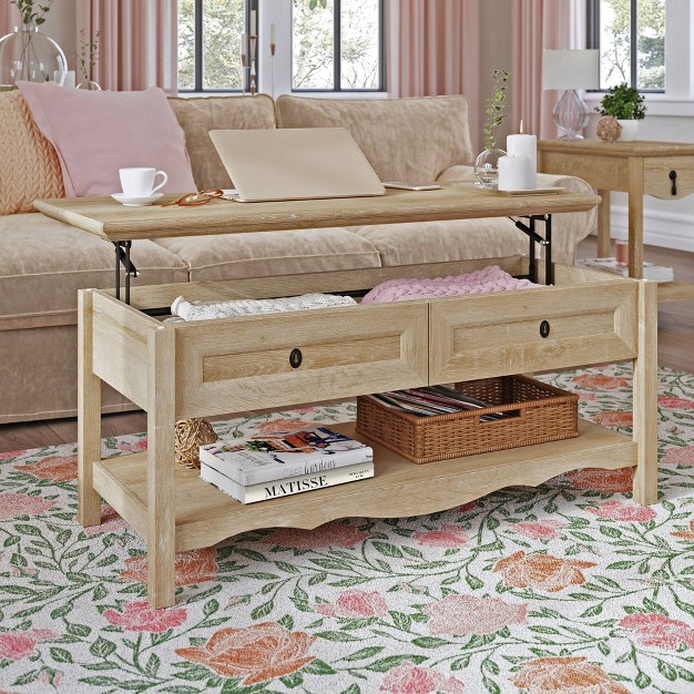 Adaline Caf Lift Top Coffee Table Orchard Oak Sauder