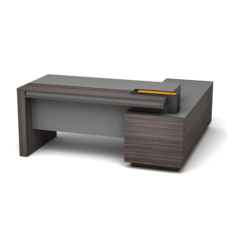 RADDIX Executive Desk with Left Return 1.8M - Dark Brown