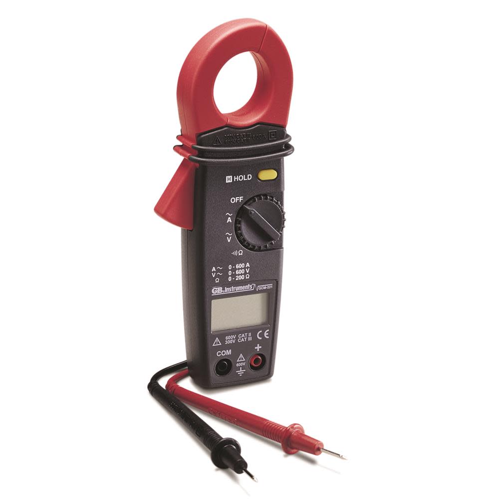 GB Clamp-On Volt-Ohm-Ammeter, 600 V AC