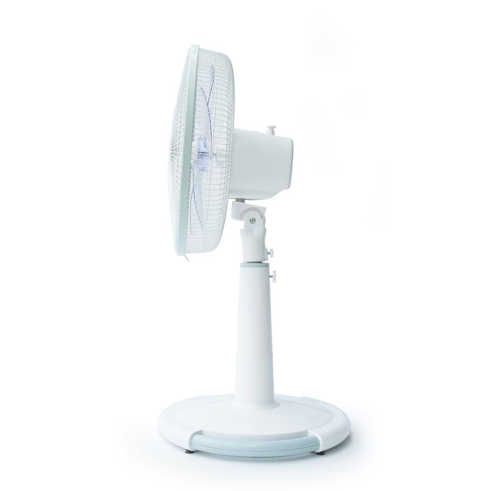 SPT Adjustable-Height 39 in. Oscillating Pedestal Fan with O-shaped Oscillation SF-16S88B