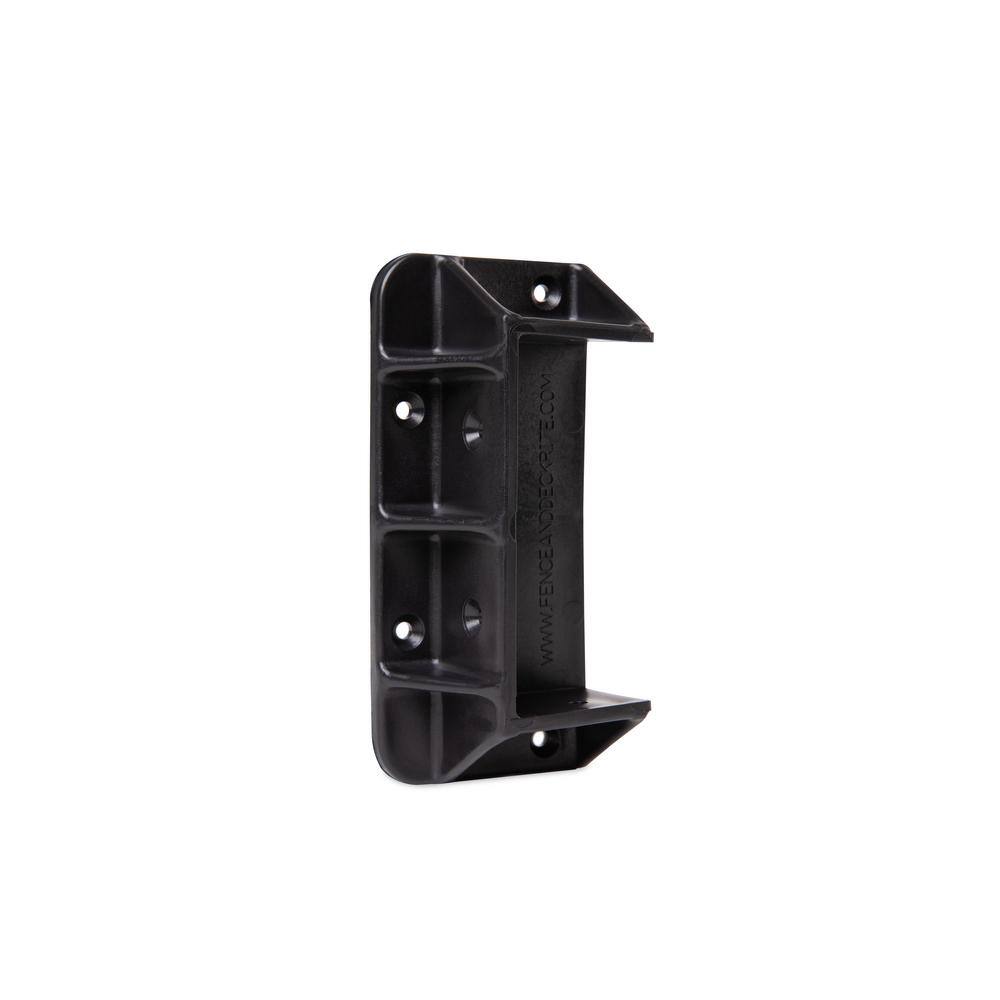 FENCE  DECK RITE 2 in. x 4 in. Privacy FenceWall Brackets Fits Standard Railings Reinforced Black Polypropylene (48-Piece) FDR-PRIBR-48
