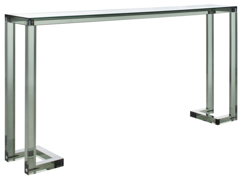 Robin Acrylic Console Table Black   Contemporary   Console Tables   by Peachtree Fine Furniture  Houzz