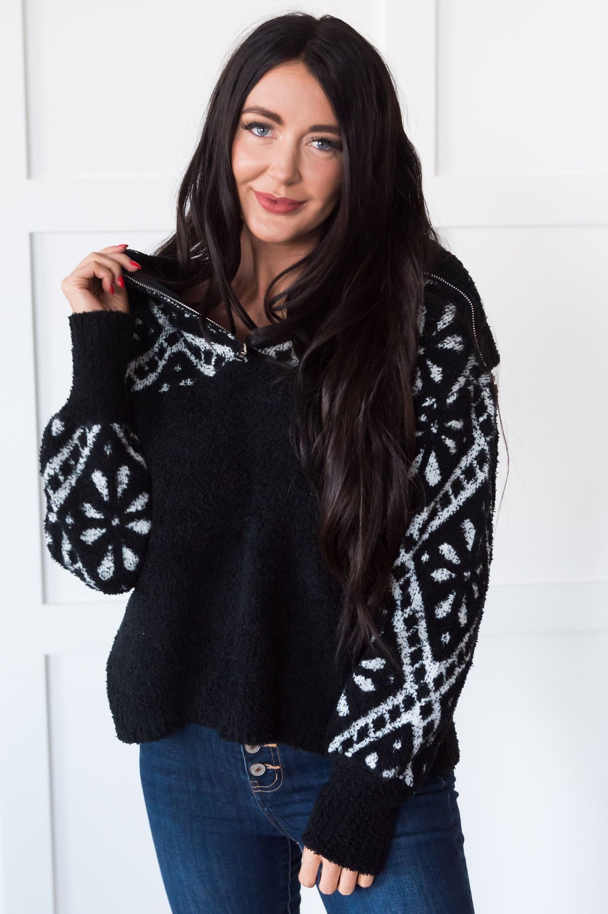 Hidden Gem Modest Pullover Sweater