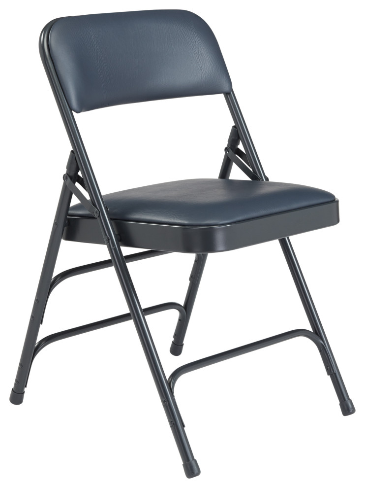 NPS 1300 Vinyl Triple Brace Double Hinge Folding Chair  Set of 4   Contemporary   Folding Chairs And Stools   by National Public Seating  Houzz