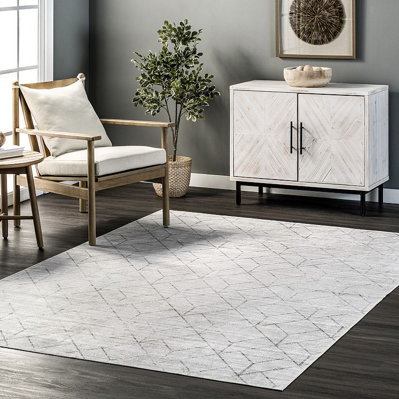 nuLoom Regan Modern Geometric Machine Washable Area Rug