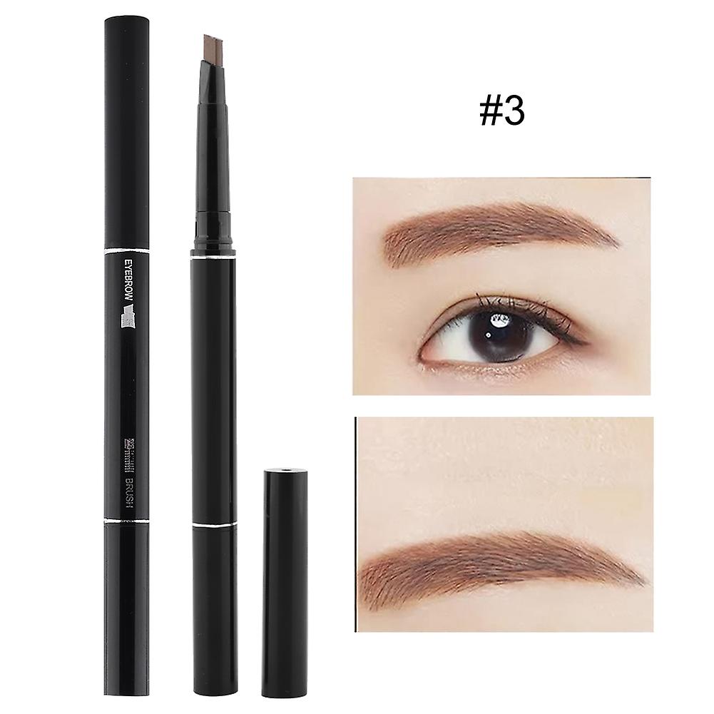 Eyebrow Pencil 2 Packs， Waterproof Smudge-proof Brow Pencil With Brow Brush.(middle Brown)