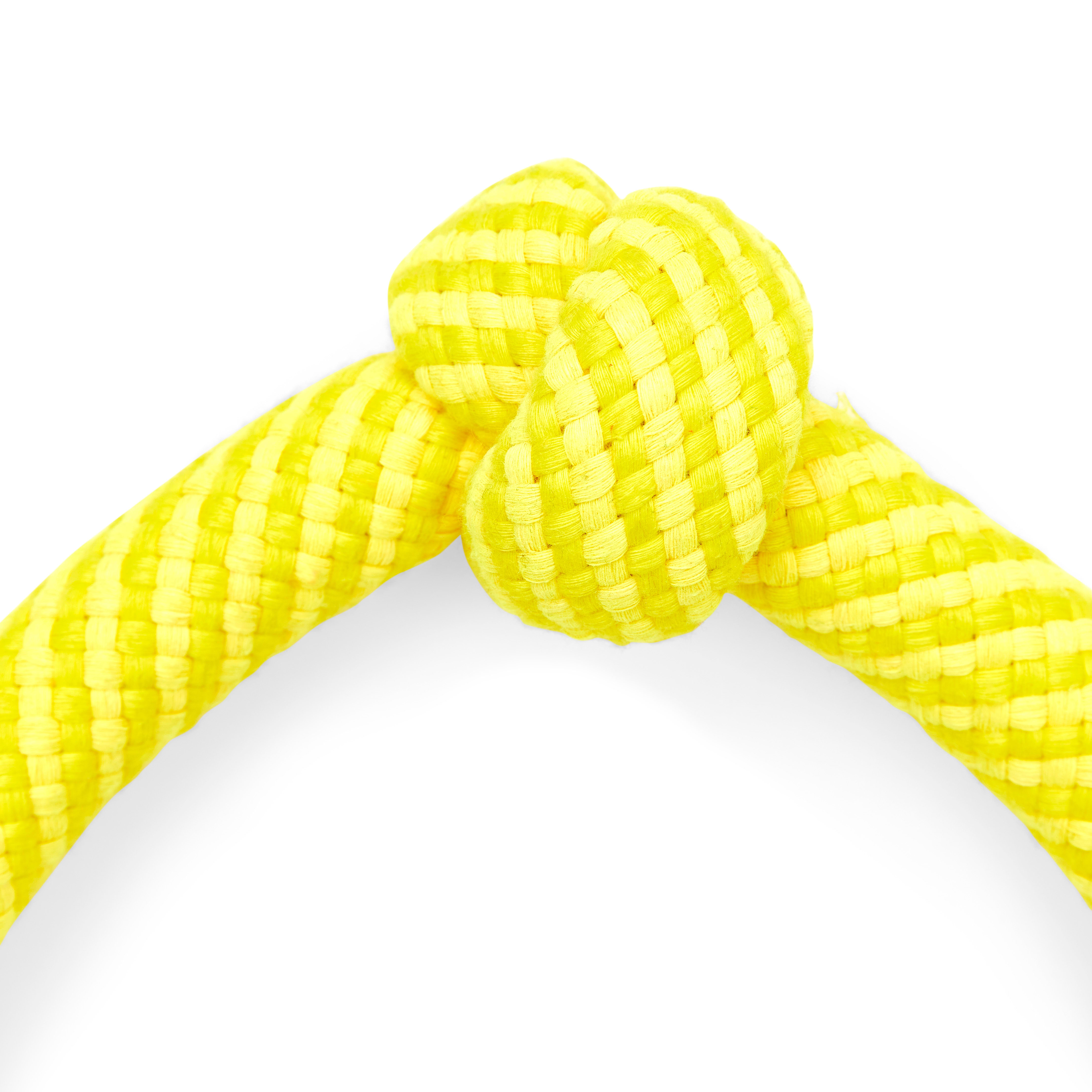 Leaps  Bounds Yellow Knotted Rope Dog Toy， Large