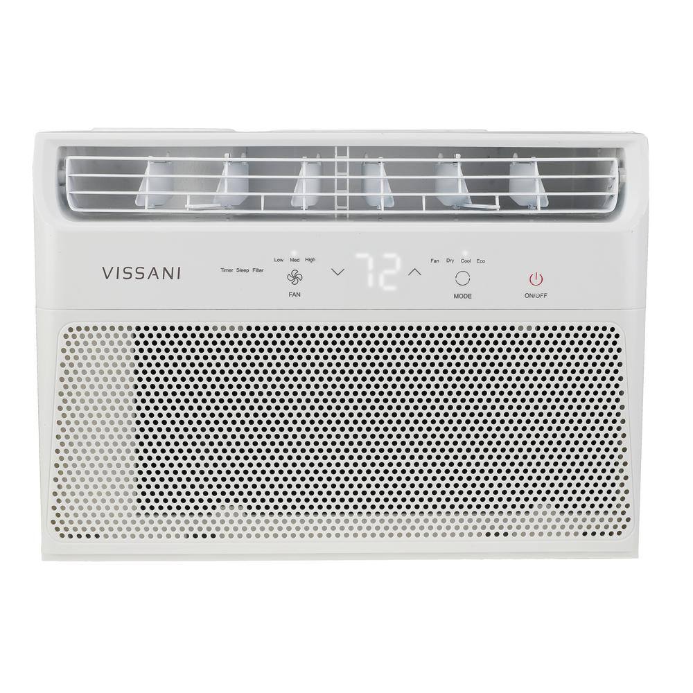 Vissani 6000 BTU 115-Volt Window Air Conditioner for 250 sq. ft. Rooms in White VWA06