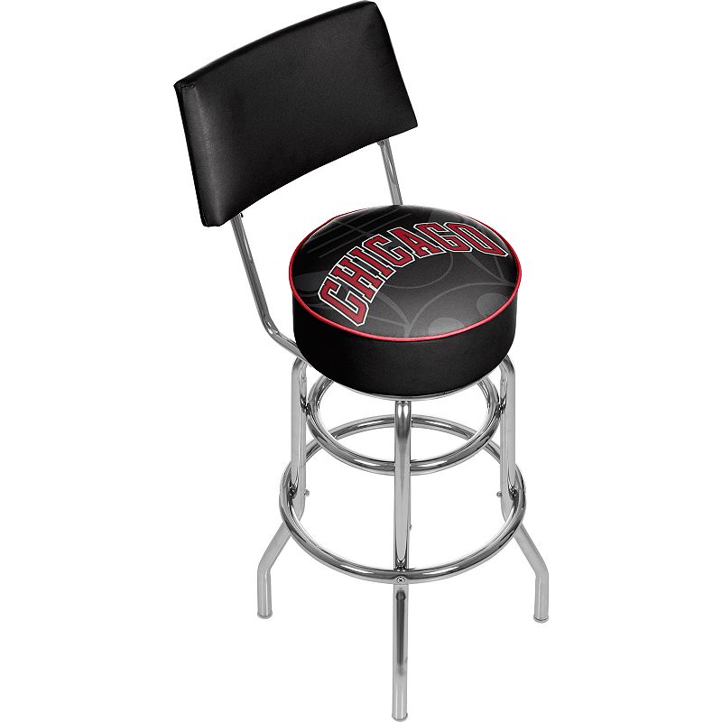 Chicago Bulls Padded Swivel Bar Stool with Back