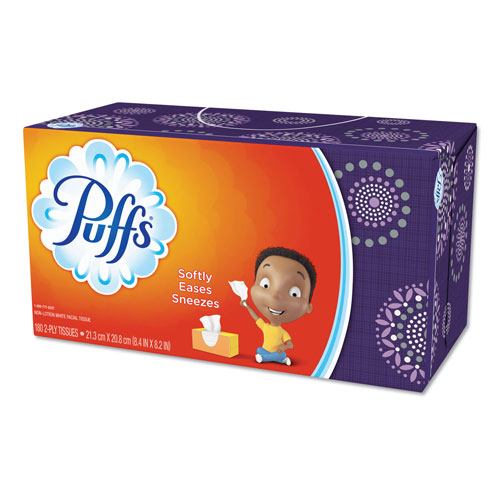 Procter and Gamble Puffs Facial Tissue | White， 1 Box， 180 Sheets | PAG87611BX