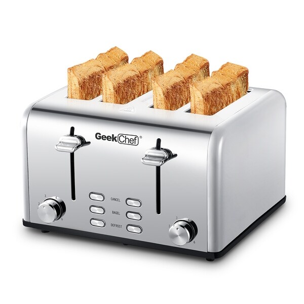 4-slice stainless steel toaster