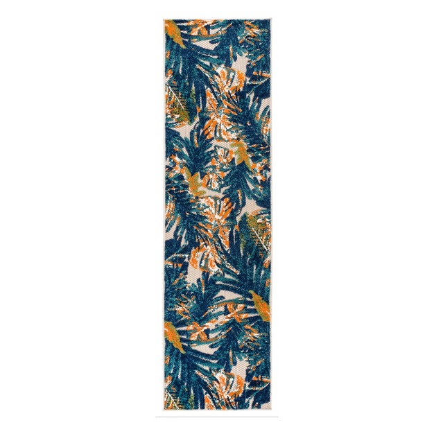 World Rug Gallery Floral Leaves Indoor outdoor Area Rug