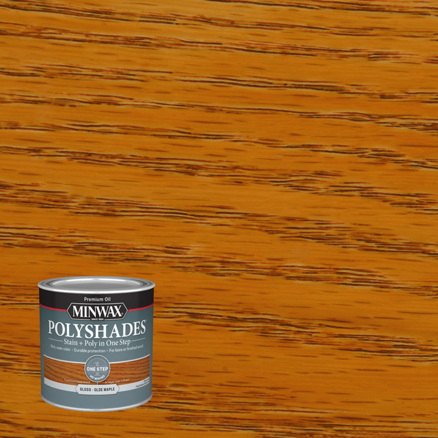 Minwax PolyShades Semi-Transparent Gloss Olde Maple Oil-Based Stain/Polyurethane Finish 0.5 pt