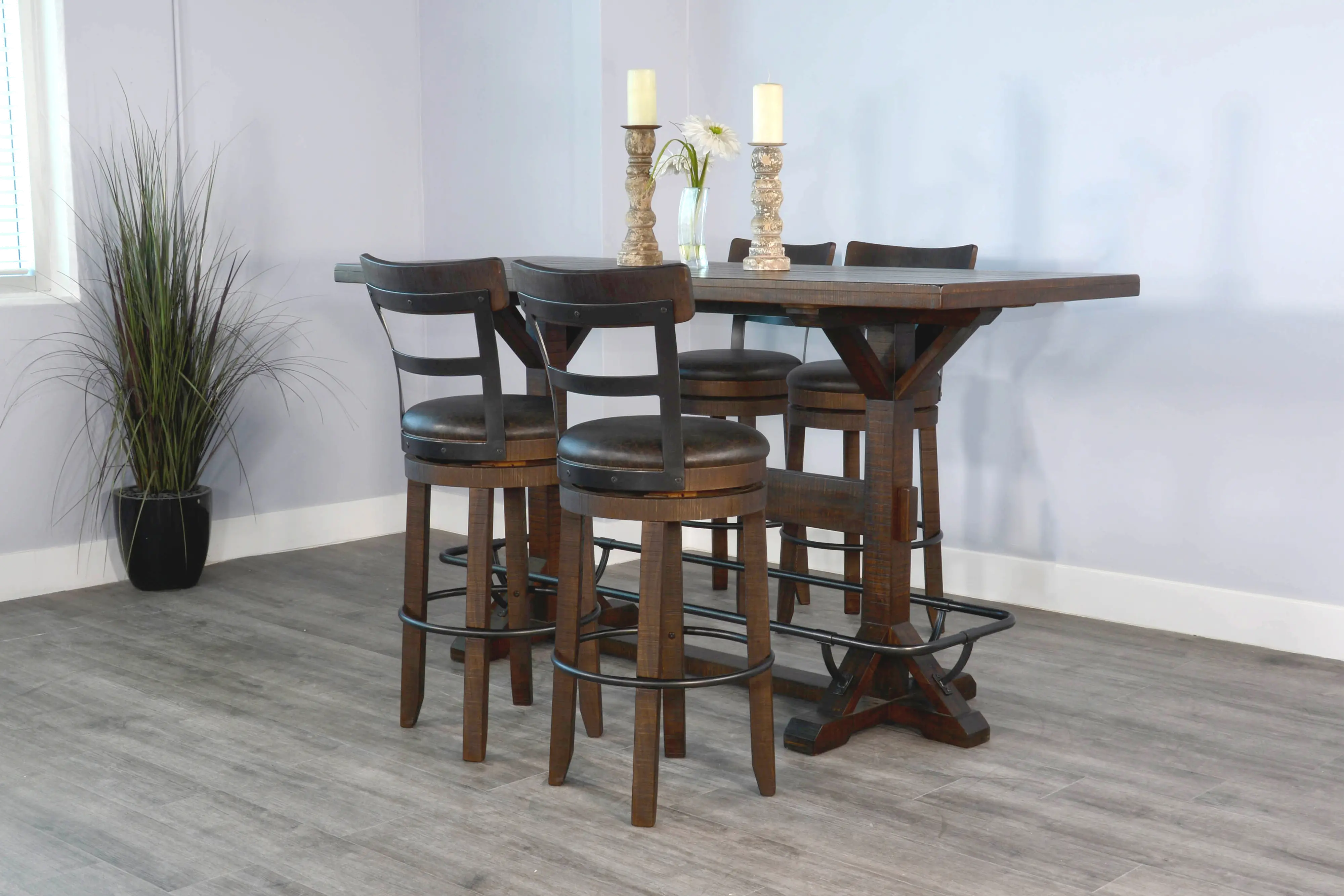 Homestead Dark Brown 5 Piece Pub Set