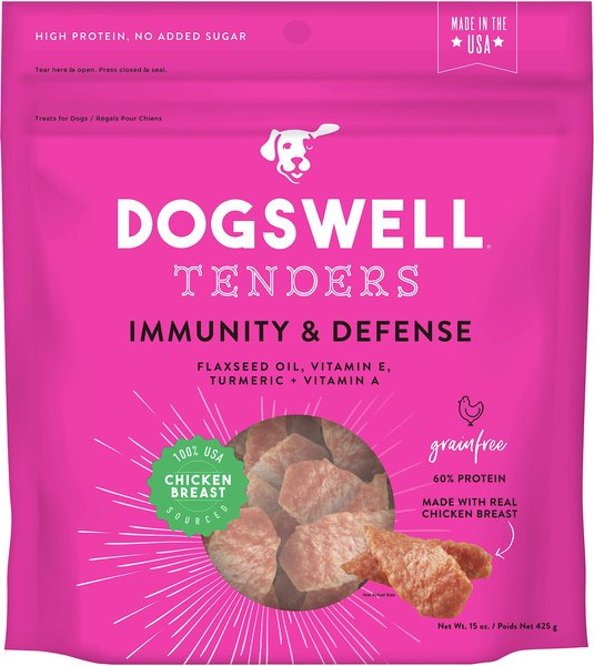 Dogswell Tenders Immune System Chicken Recipe Grain-Free Dog Treats