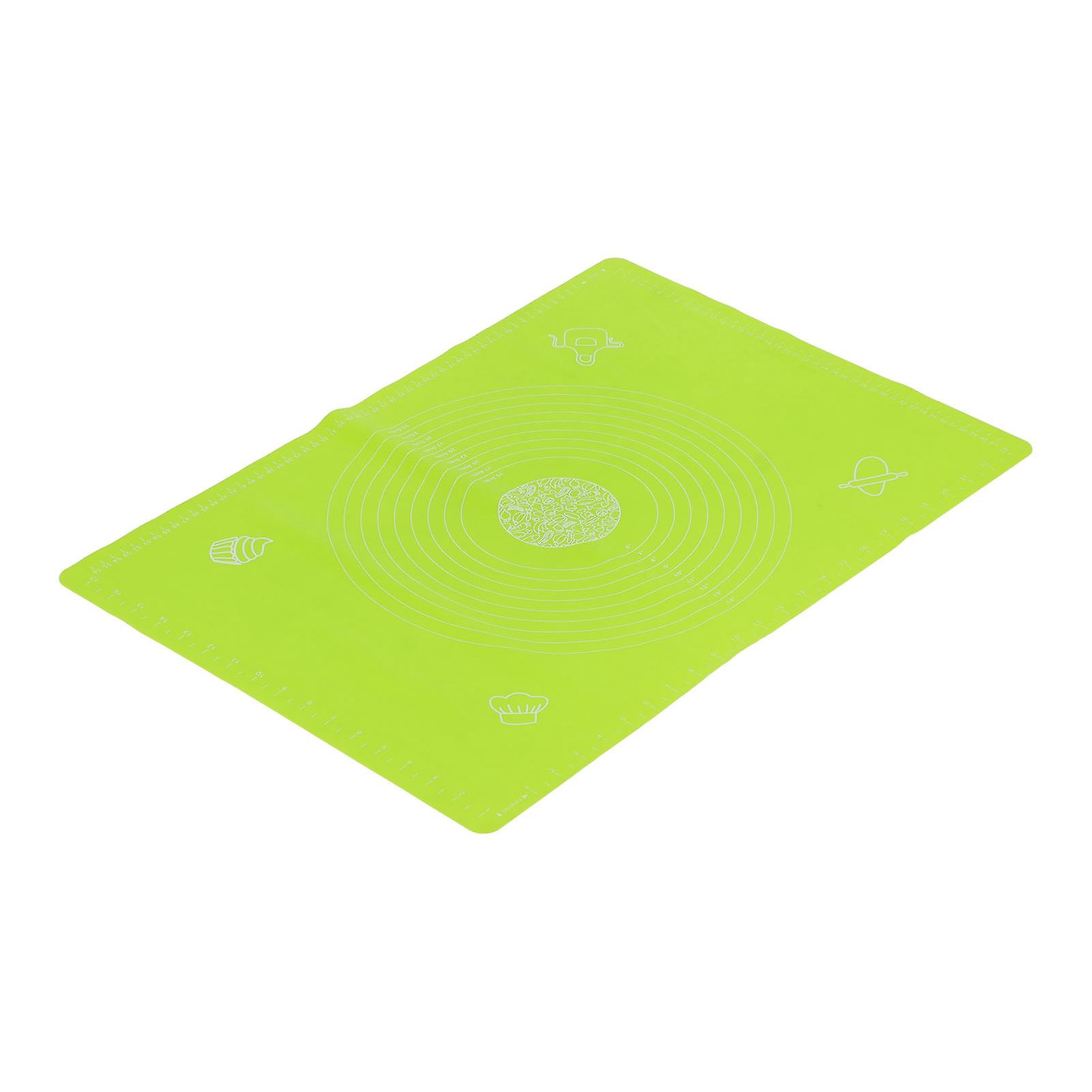 17.7x25.6in Silicone Baking Mat Household Pastry Rolling Mat With Scale For Home Kitchengreen