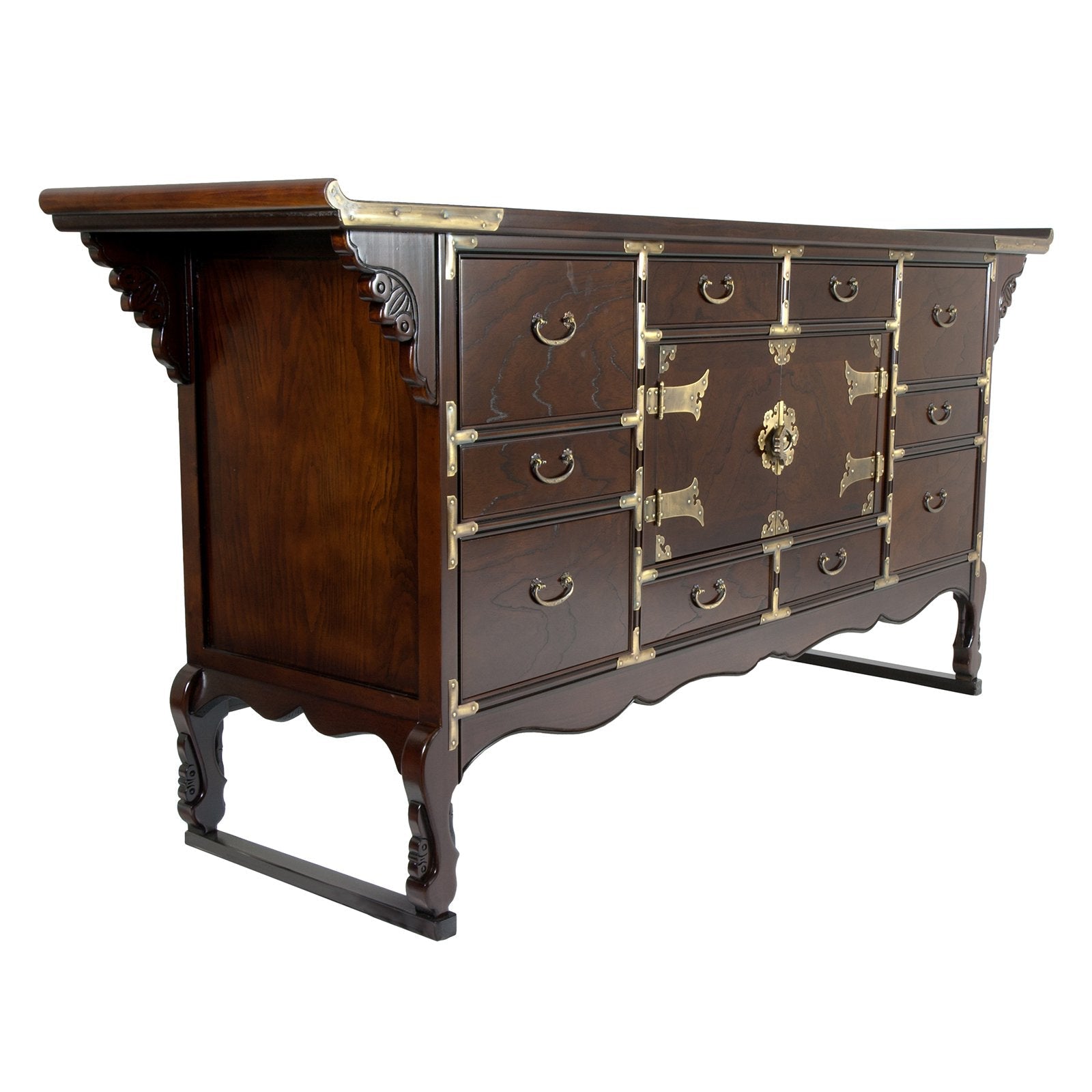 Oriental Furniture Korean Tansu Style 13-Drawer Buffet Server, oriental style, classic Korean item, decorative piece with practical use